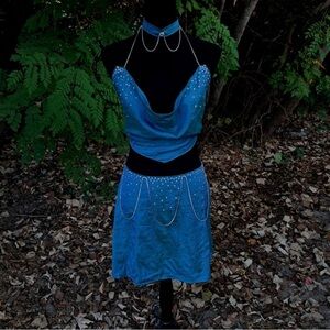 Fae/mermaid 3-piece color shifting ensemble size small ~ party, rave,